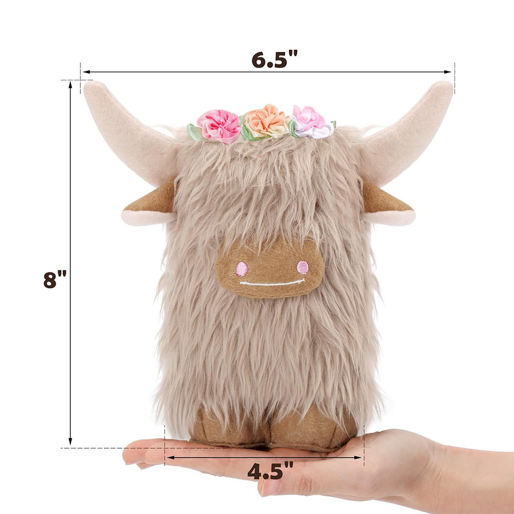 Spring Flowers Highland Cow Gnome