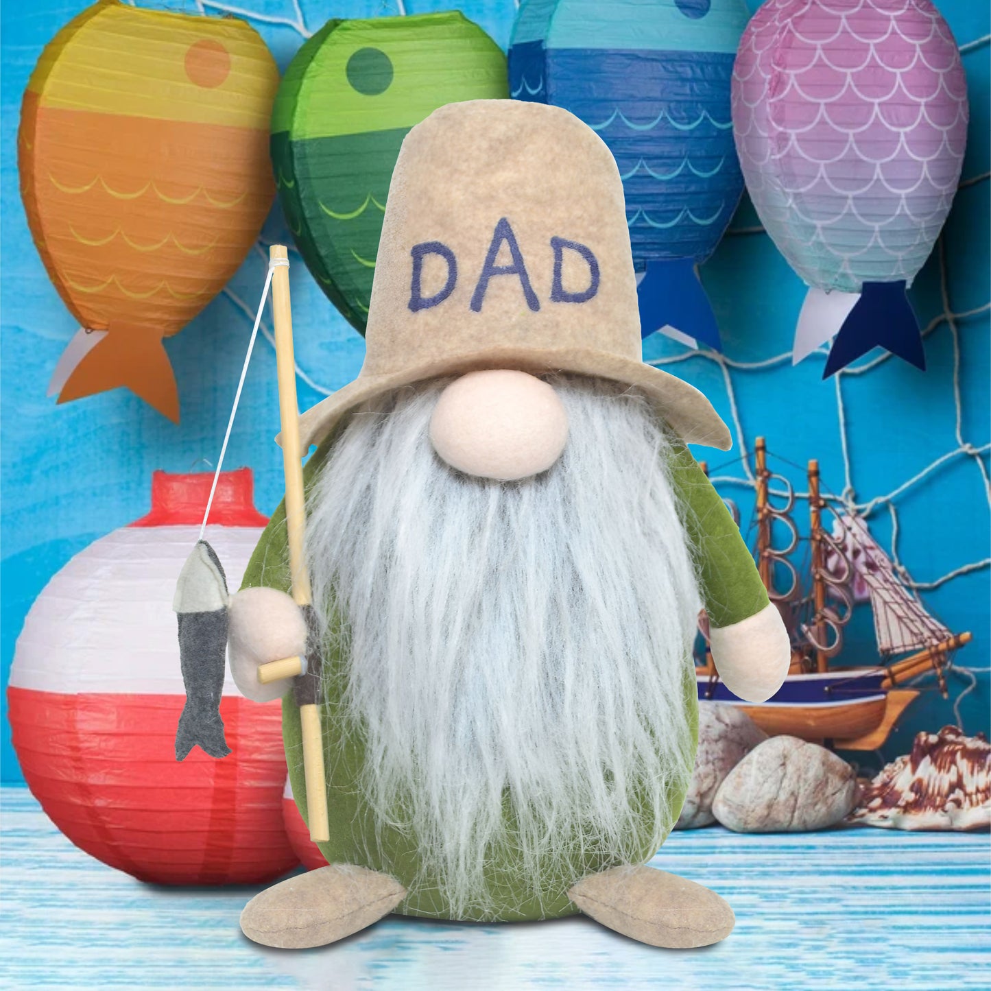 Dad Fishing Gnome