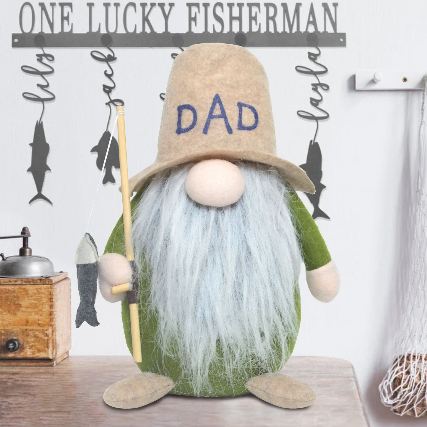 Dad Fishing Gnome