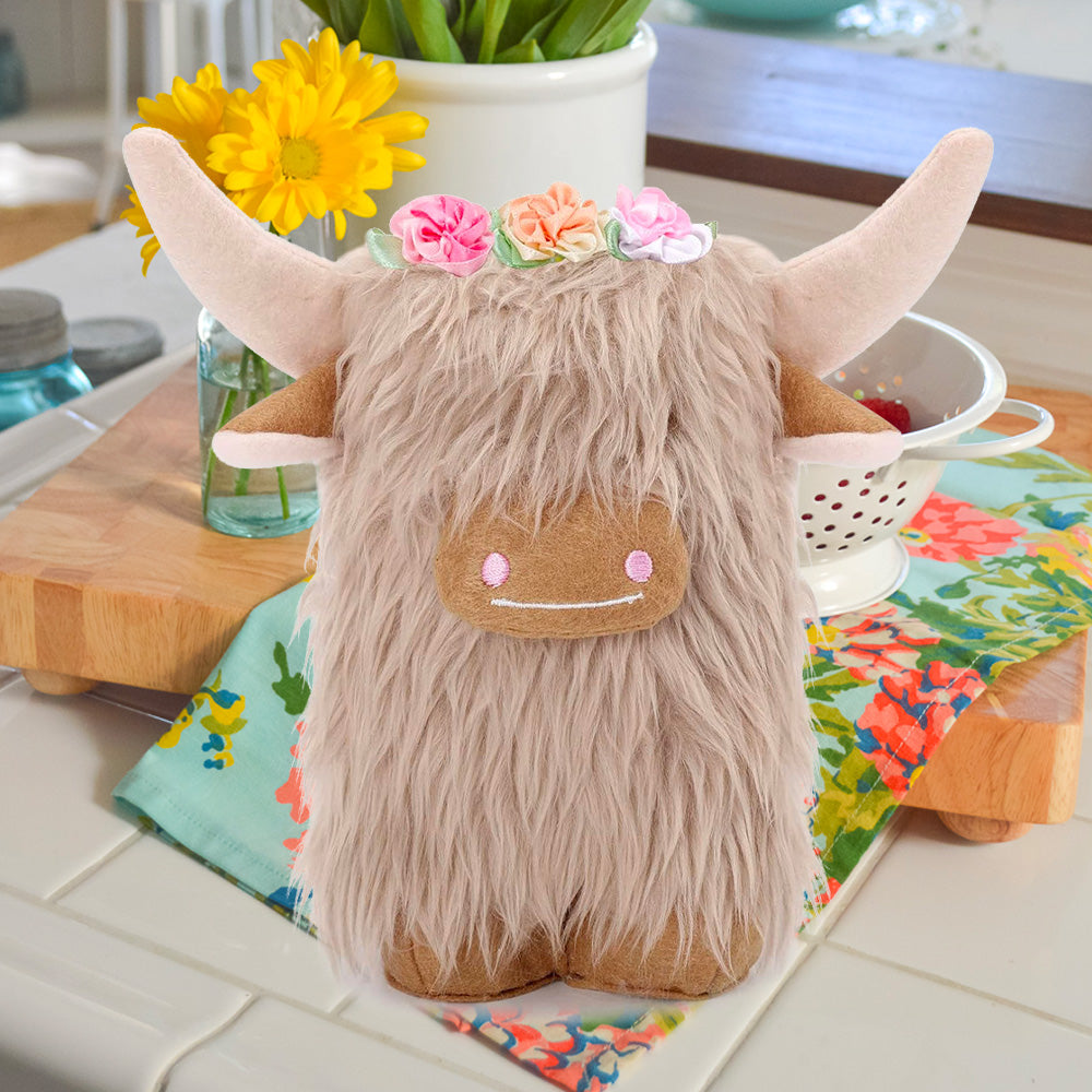 Spring Flowers Highland Cow Gnome