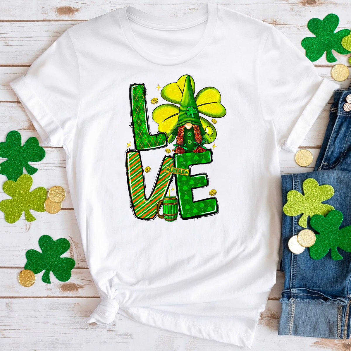 St Patrick's Day Love With Gnome T-Shirt