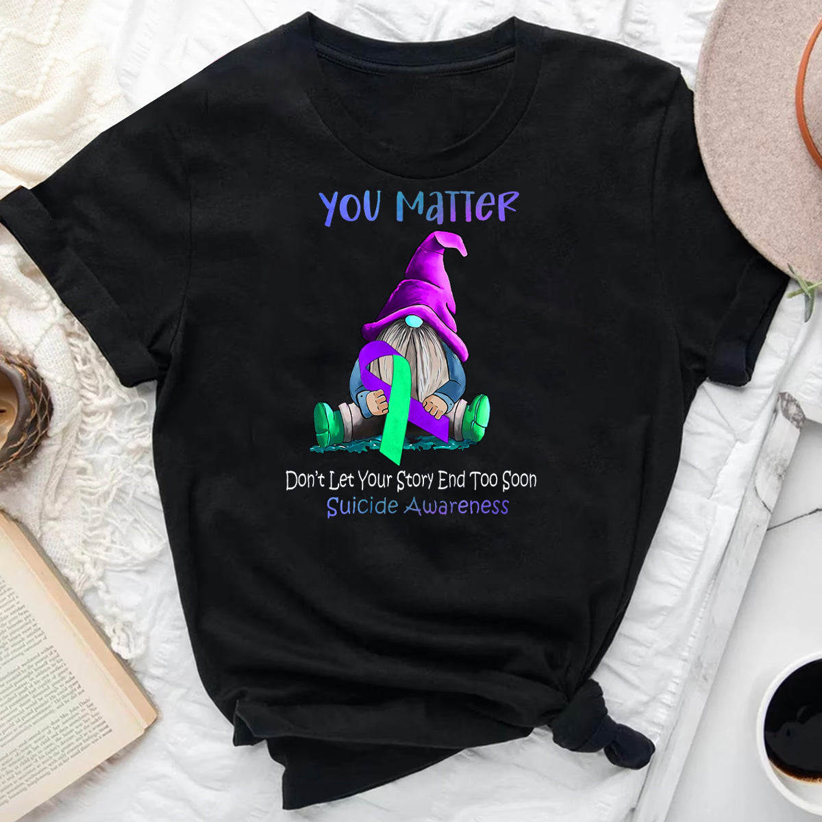 You Matter Gnome Heart Suicide Prevention Awareness T-Shirt