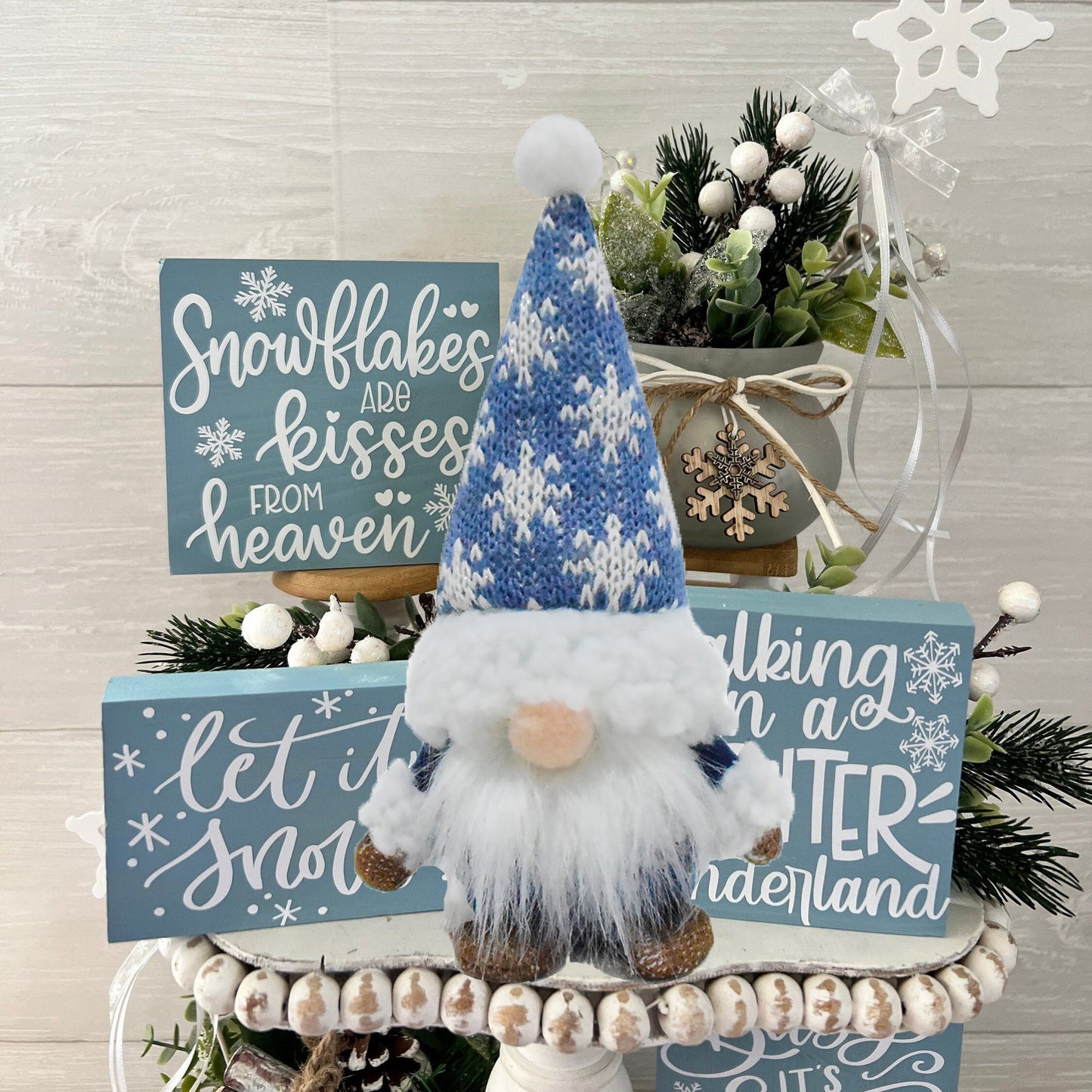 Blue Snowflake Gnome