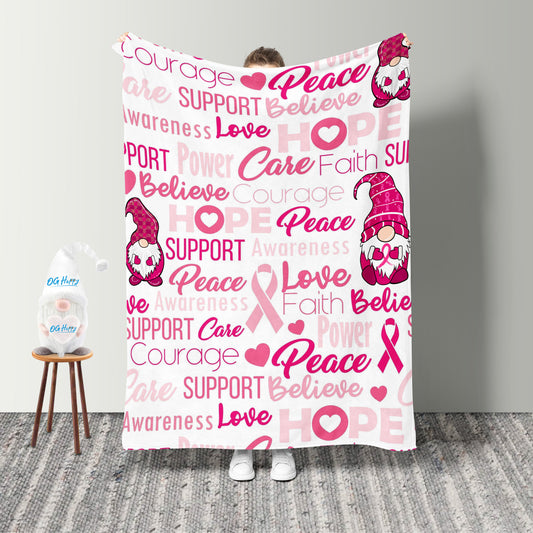 For Survivors and Fighters Gnome Fleece Blanket