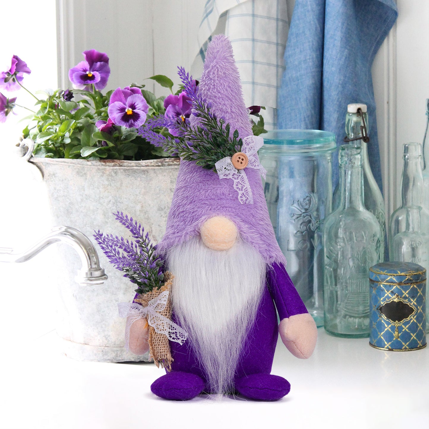 Spring Lavender Gnome