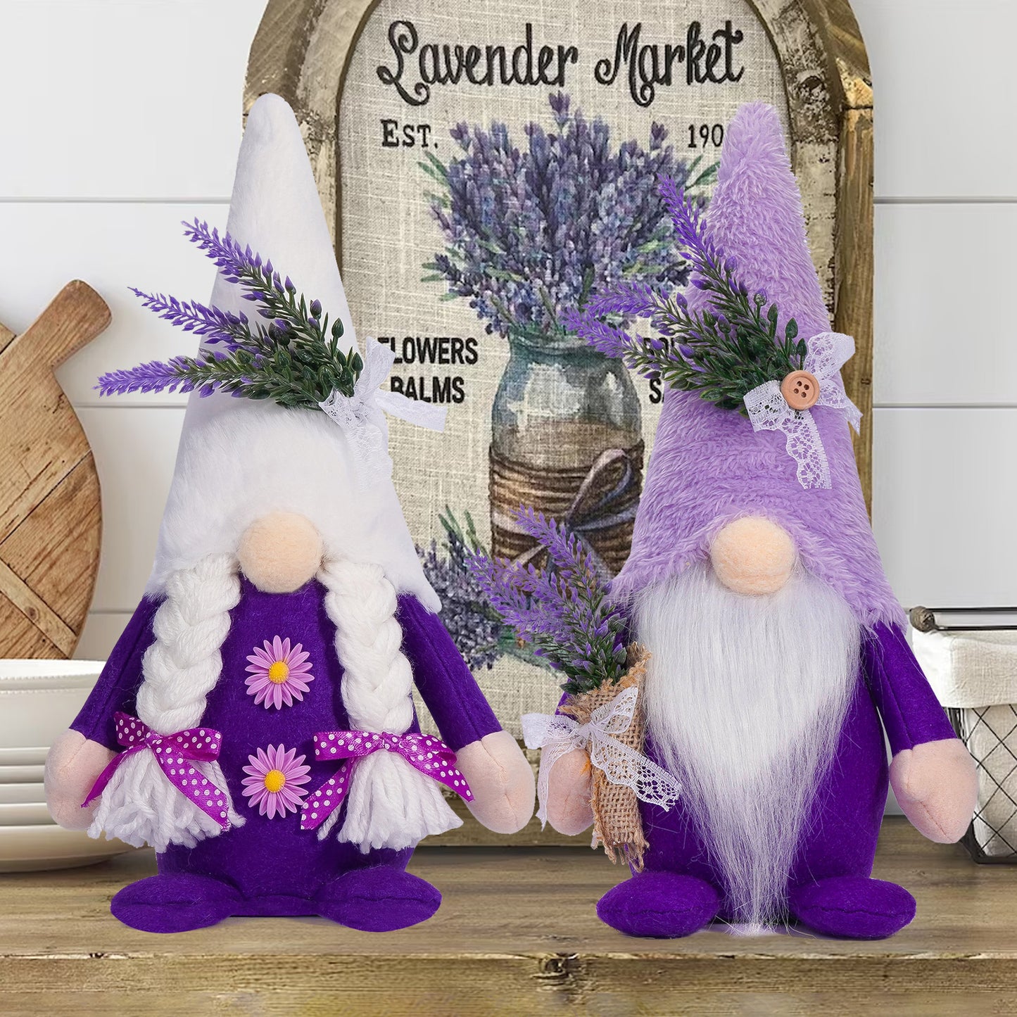 Spring Lavender Gnome