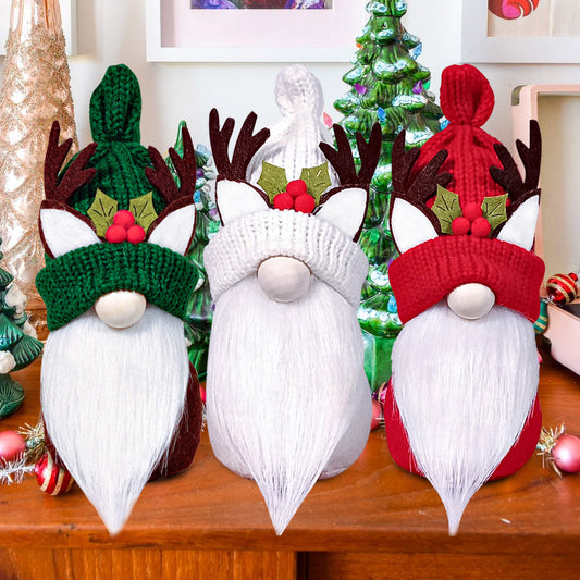 Christmas Knitted Reindeer Gnome