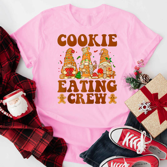 Cookie Eating Crew Christmas Baking Gnomes T-Shirt