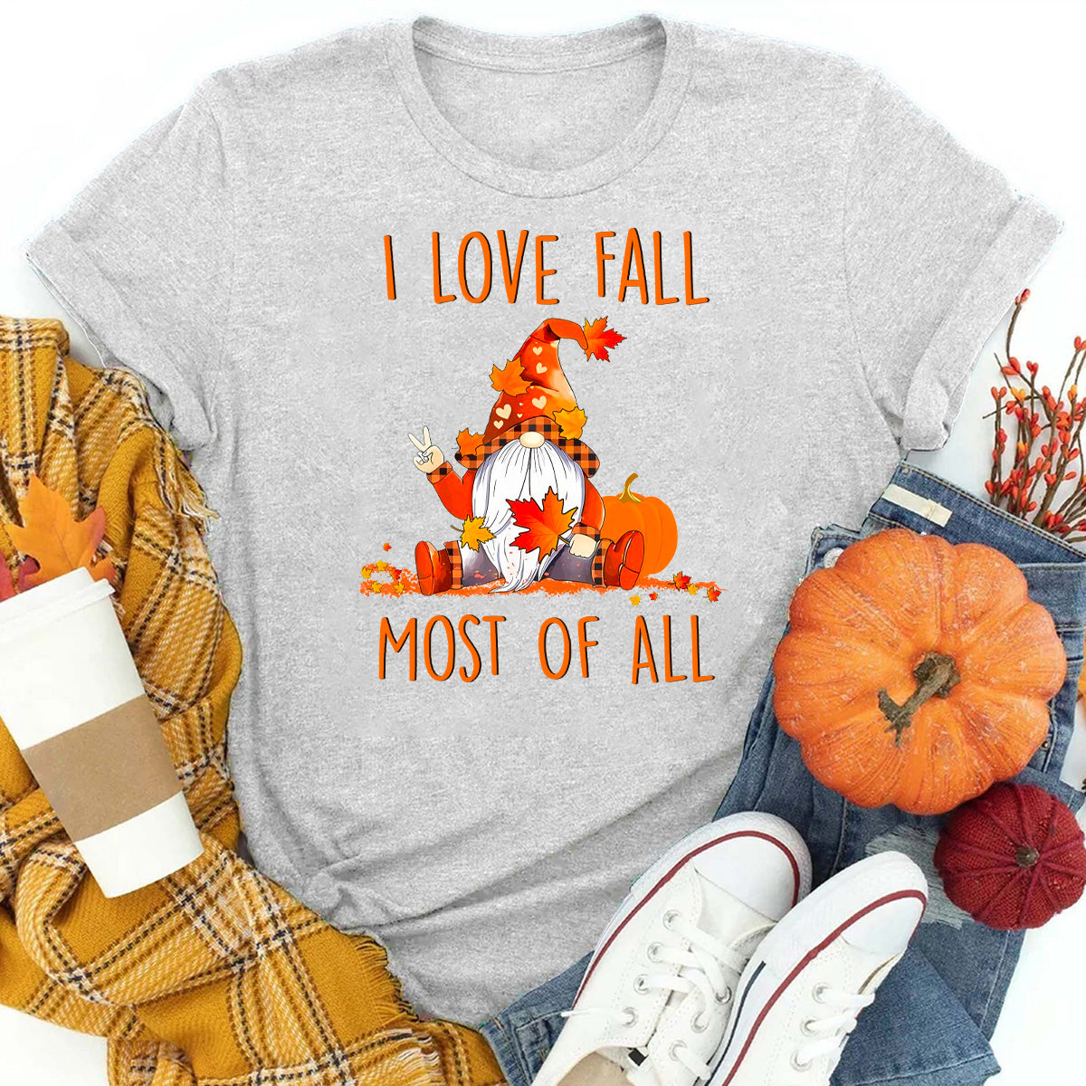 I Love Fall Most Of All T-Shirt