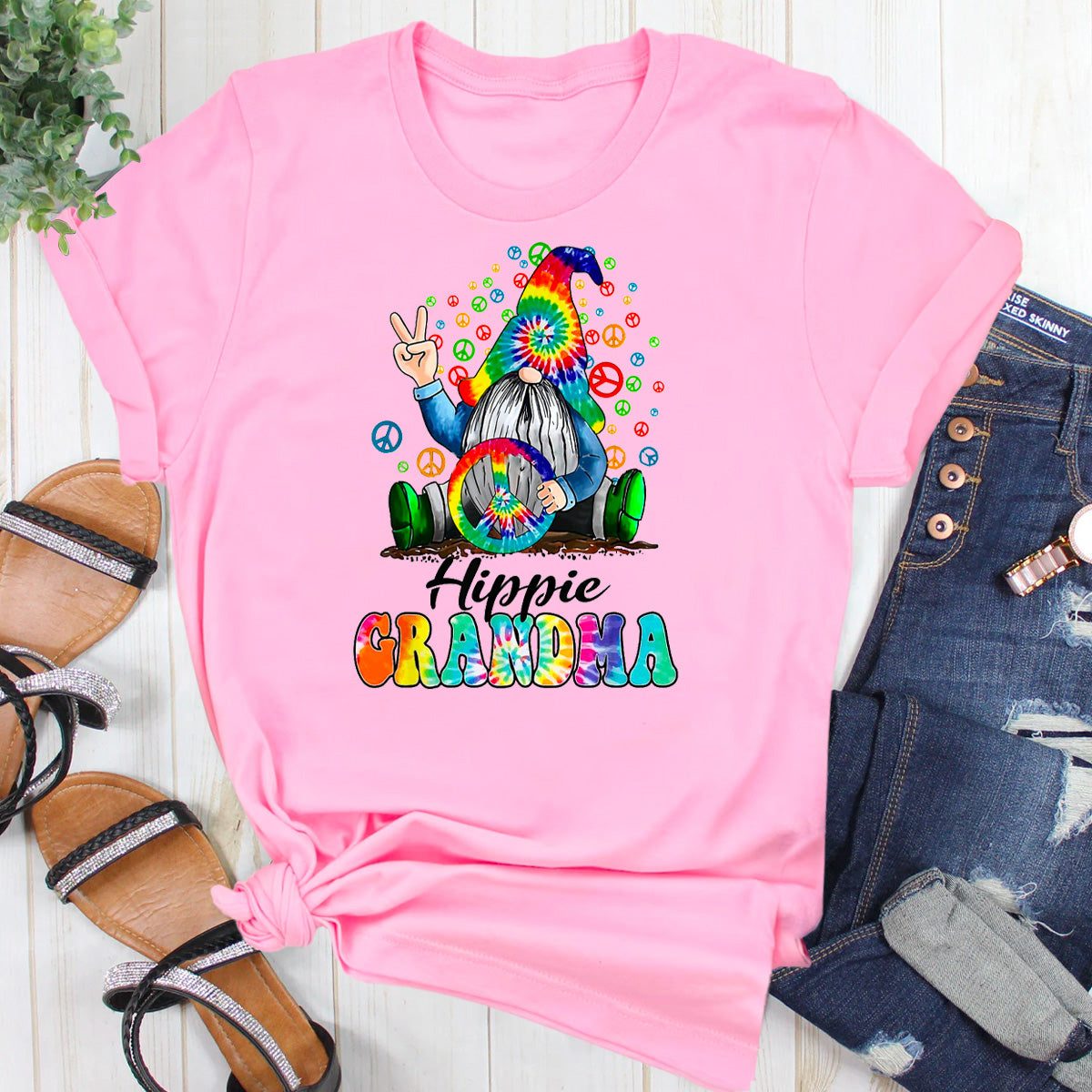 Hippie Grandma Gnome T-Shirt