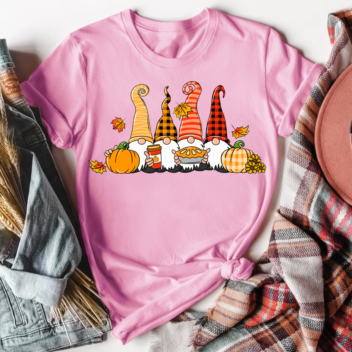 Fall Thanksgiving Gnome T-Shirt