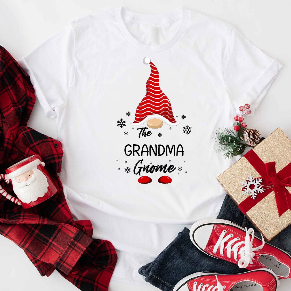 The Grandma Gnome Family Matching Family Christmas T-Shirt