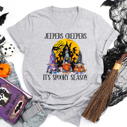 Jeepers Creepers It's Spooky Season Halloween Gnomes T-Shirt