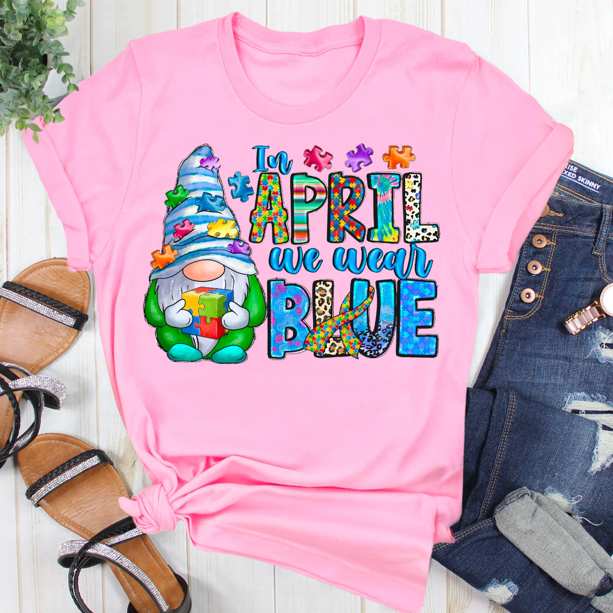 Autism Awareness Gnome T-Shirt