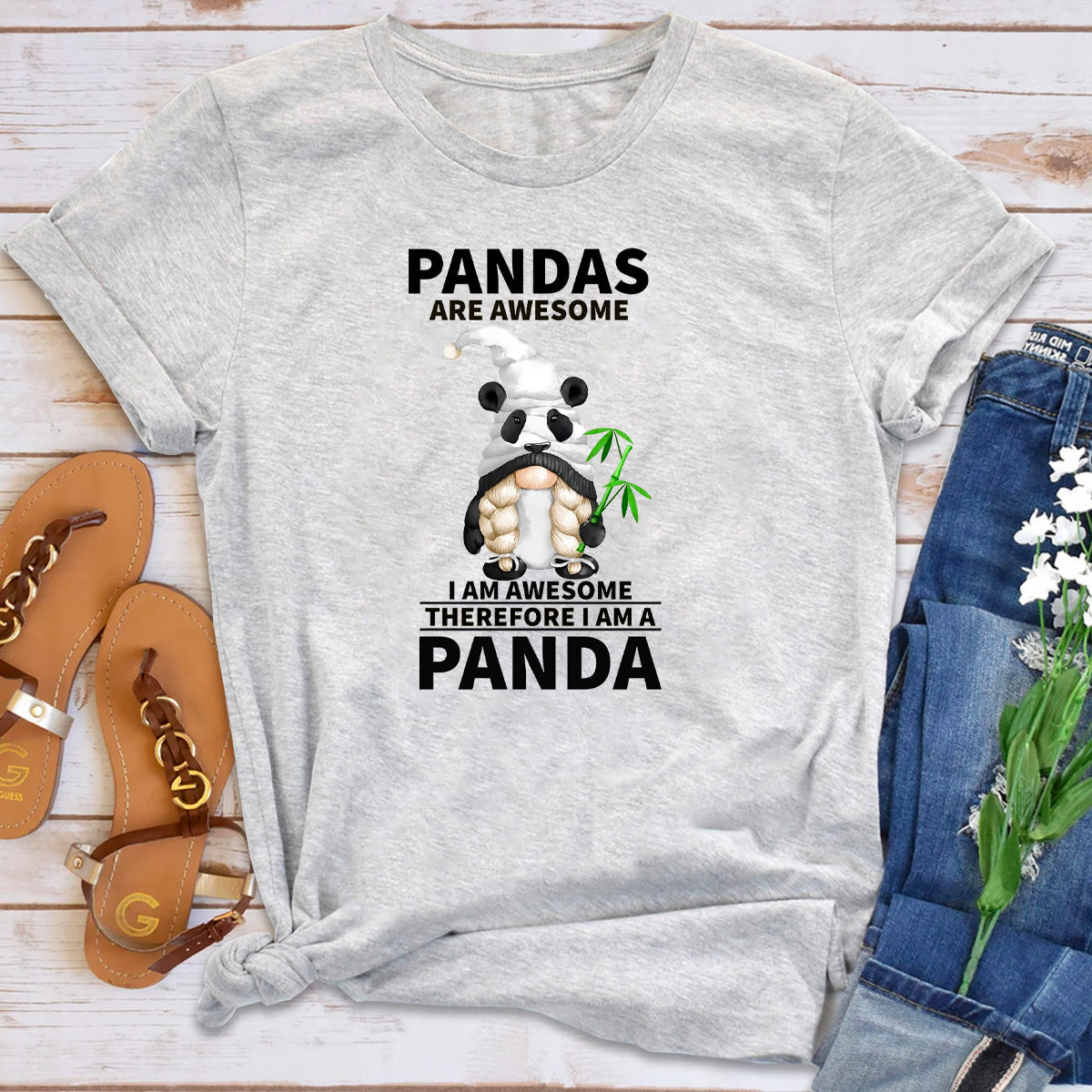 Pandas Are Awesome I Am Awesome Therefore I Am A Panda T-Shirt