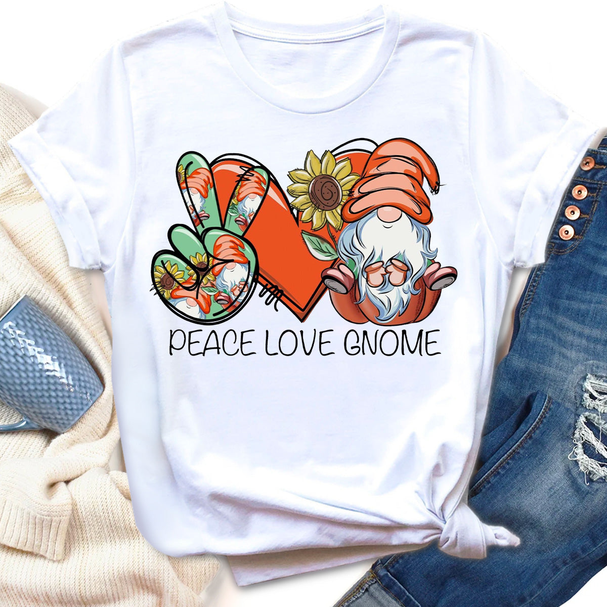 Peace Love Gnome T-Shirt