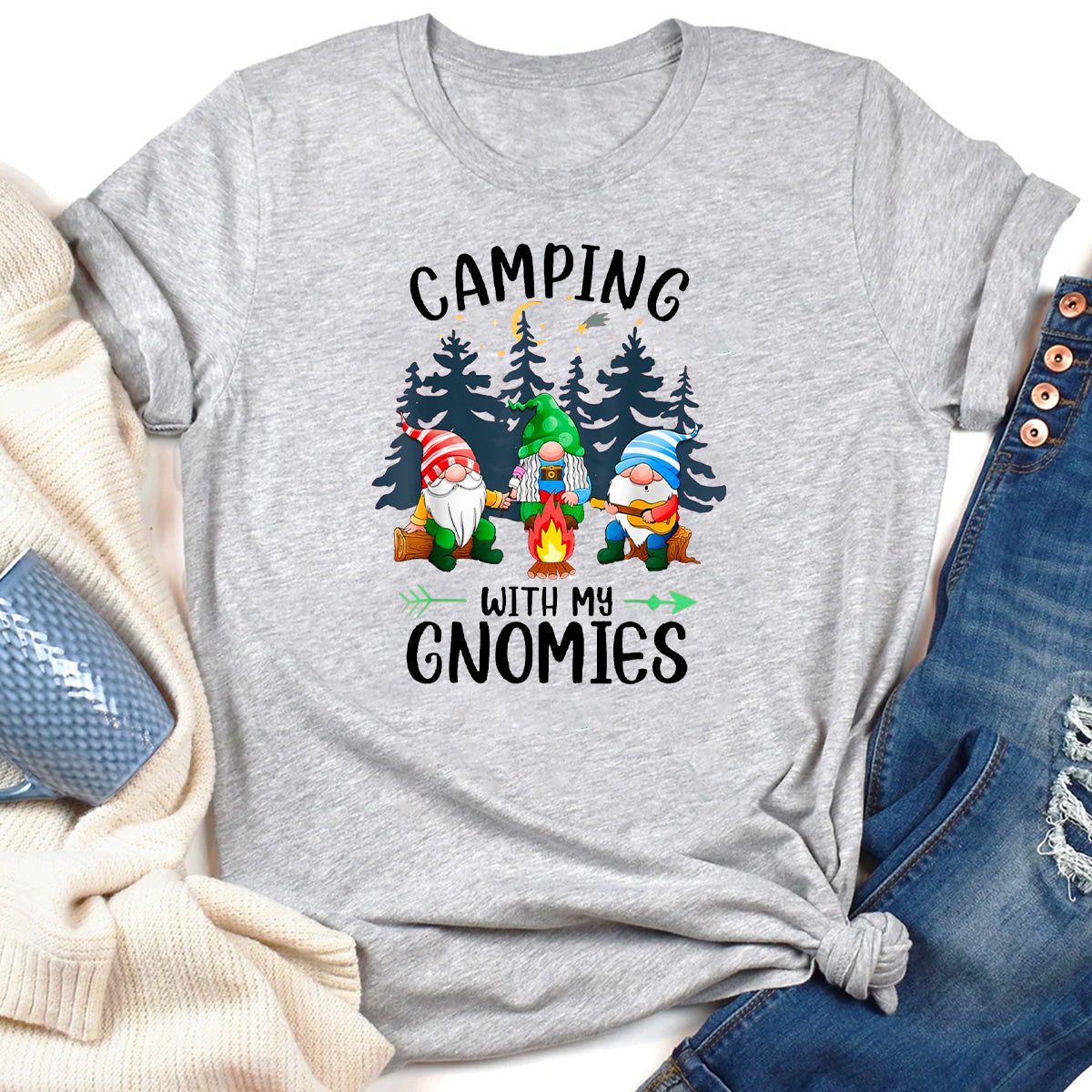 Camping with my Gnomies T-Shirt