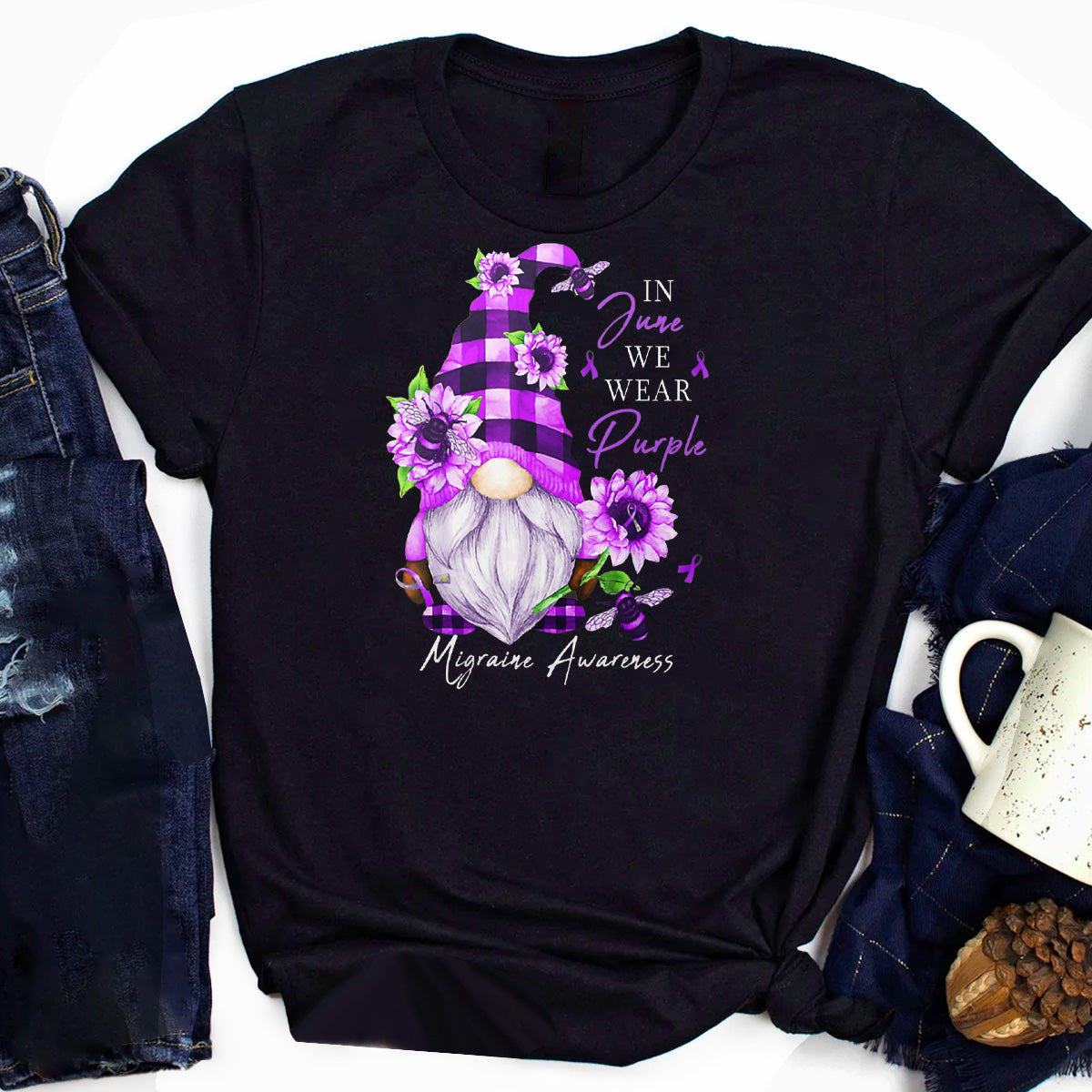 In June We Wear Purple Alzheimer Awareness T-Shirt