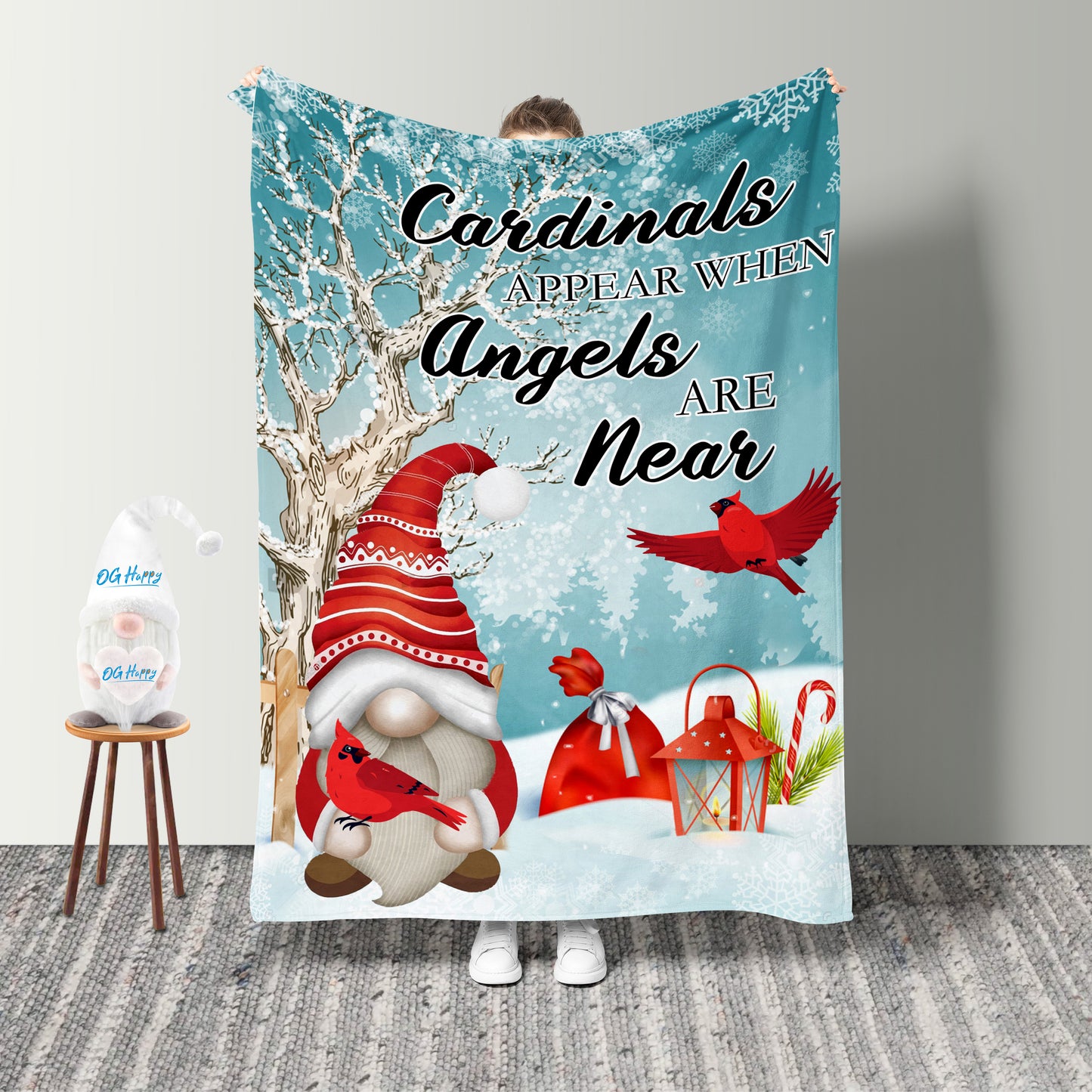 Cardinals Appear When Angels Are Near Fleece Blanket