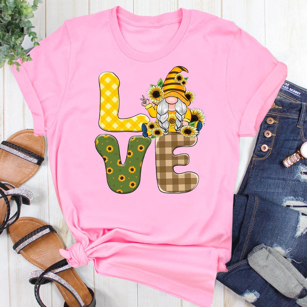 Love Sunflower Gnome T-Shirt