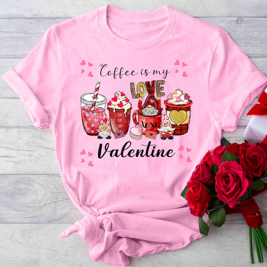 Valentine's Day Gnome Coffee Cup T-Shirt