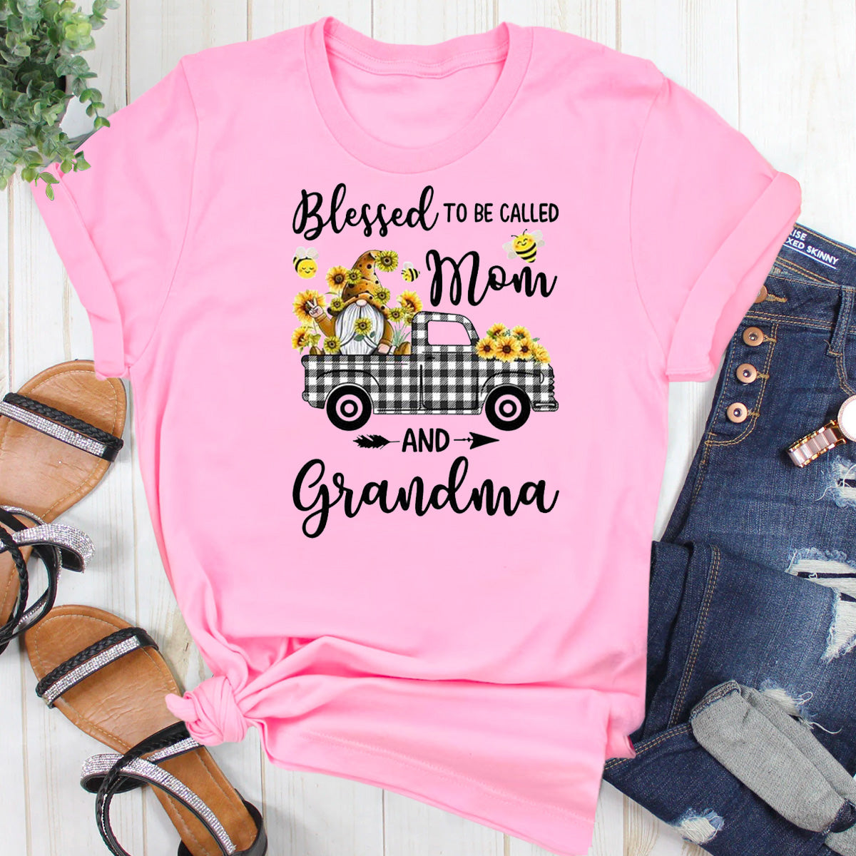 Blessed To Be Called Mom And Grandma T-Shirt