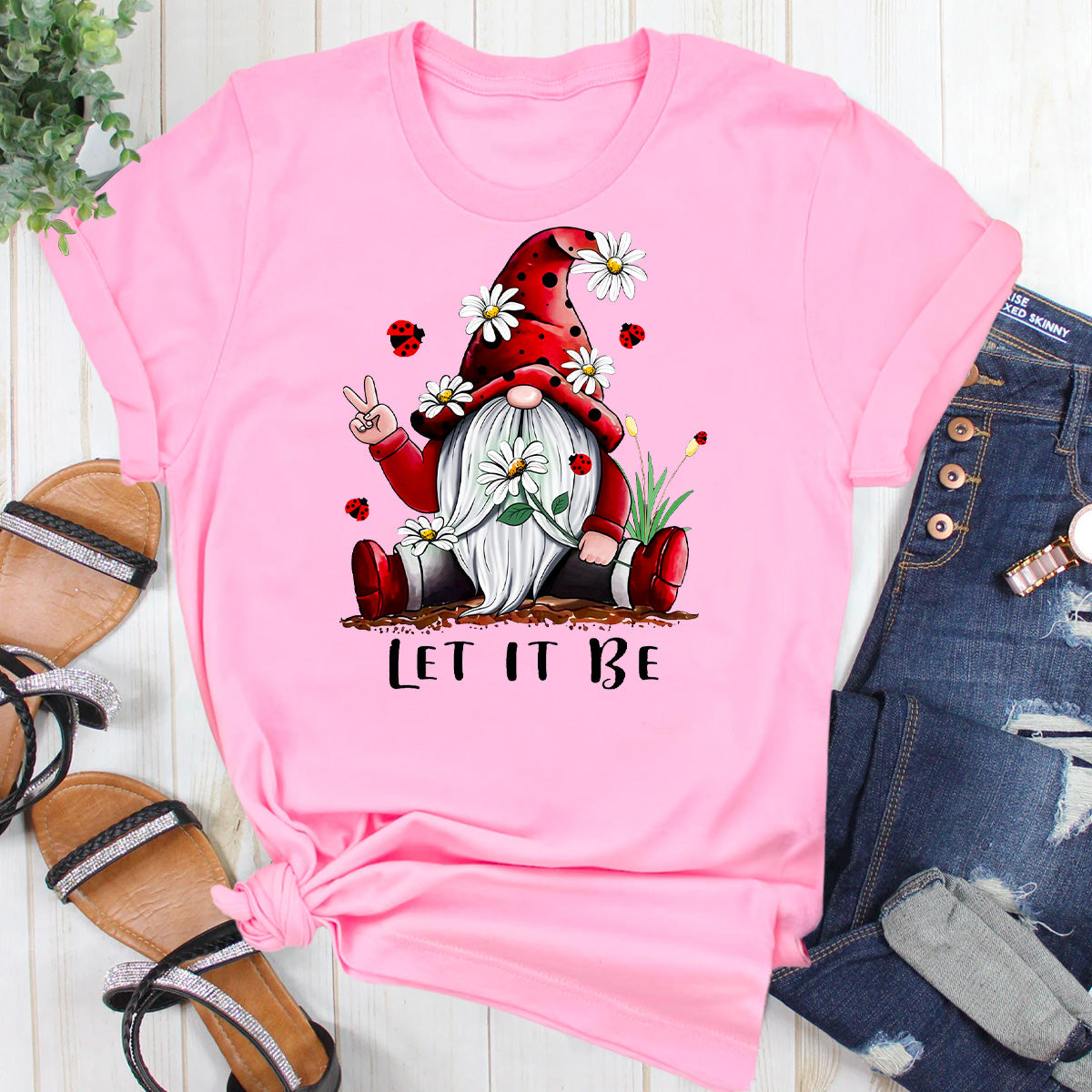 Let It Be Ladybug Gnome T-Shirt