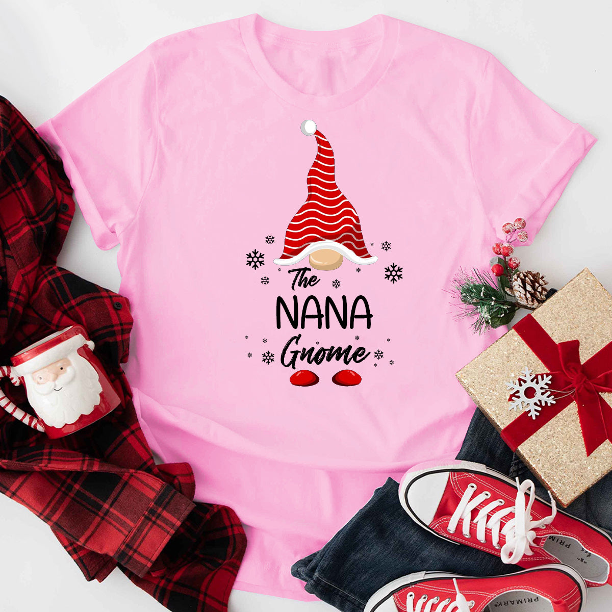 The Nana Gnome Family Matching Family Christmas T-Shirt