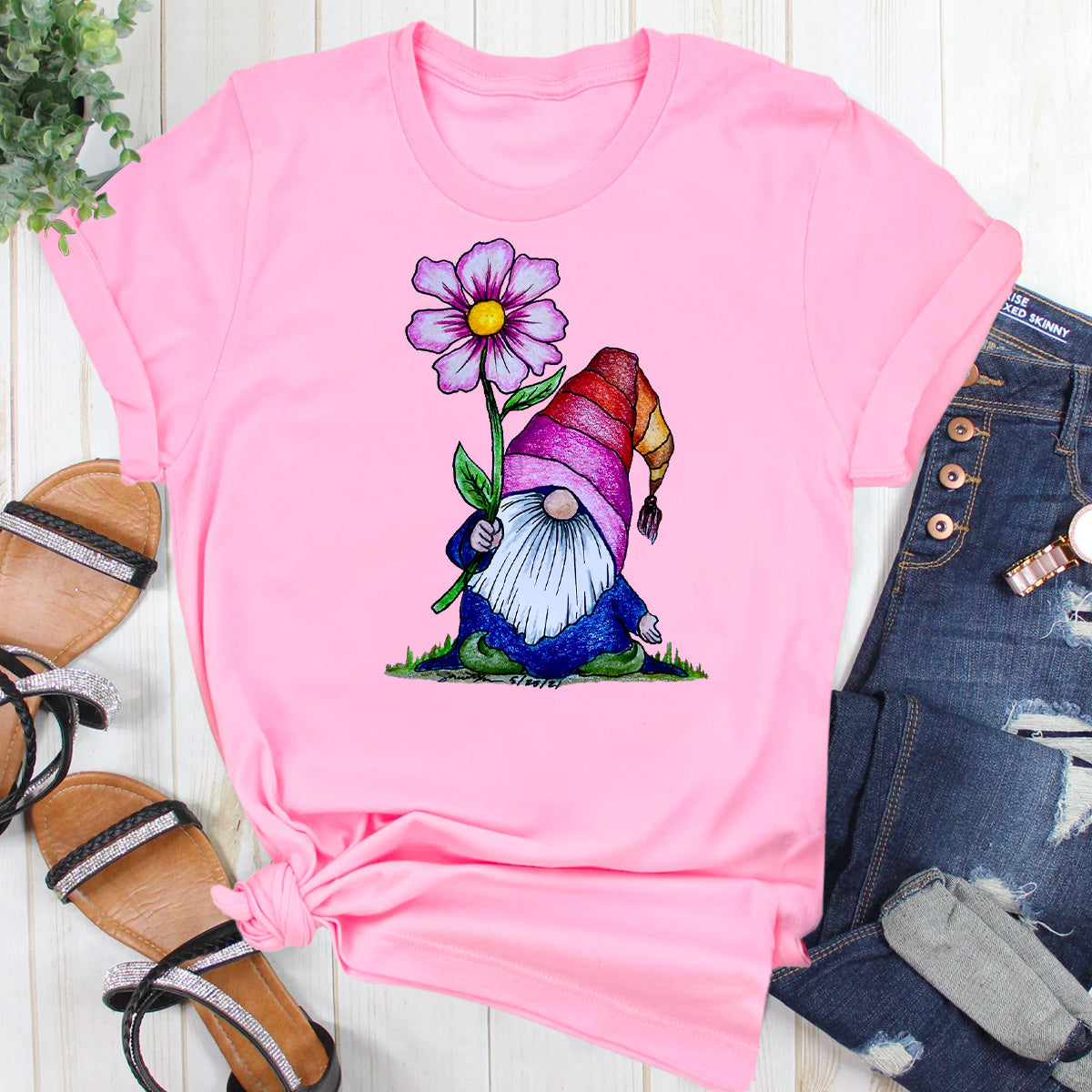 Cosmos Flower Gnome T-Shirt