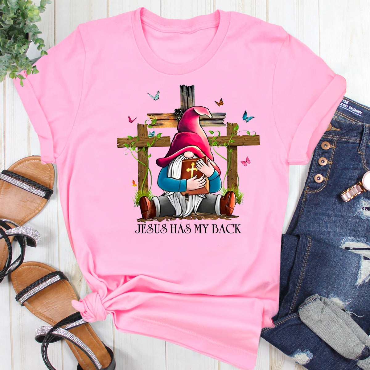 Jesus Has My Back Christian T-Shirt