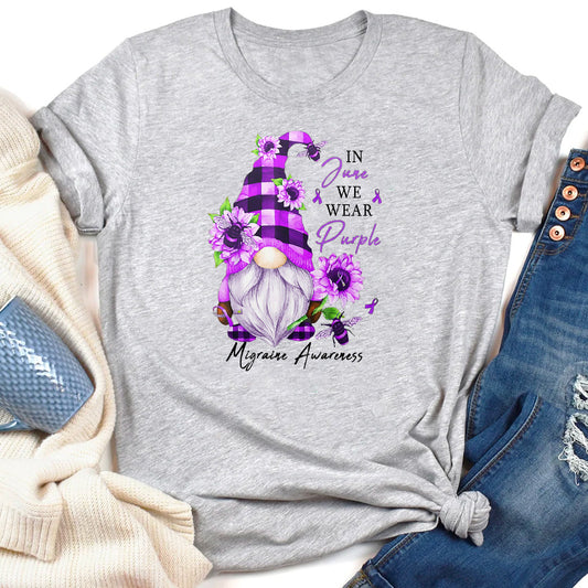 In June We Wear Purple Alzheimer Awareness T-Shirt