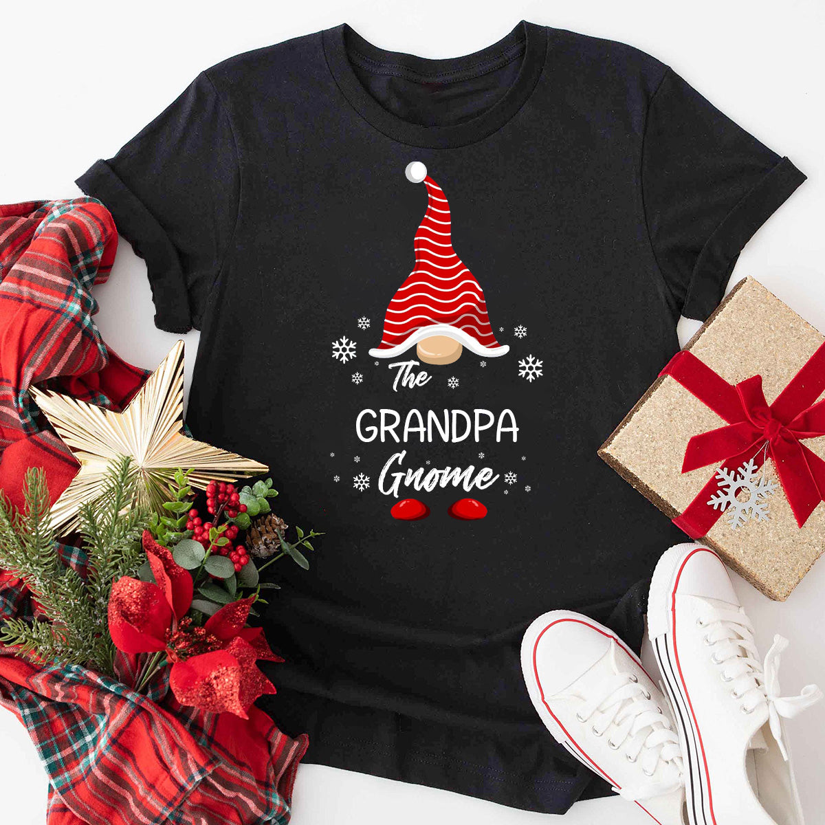 The Grandpa Gnome Family Matching Family Christmas T-Shirt