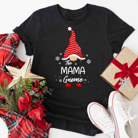 The Mom Gnome Family Matching Family Christmas T-Shirt