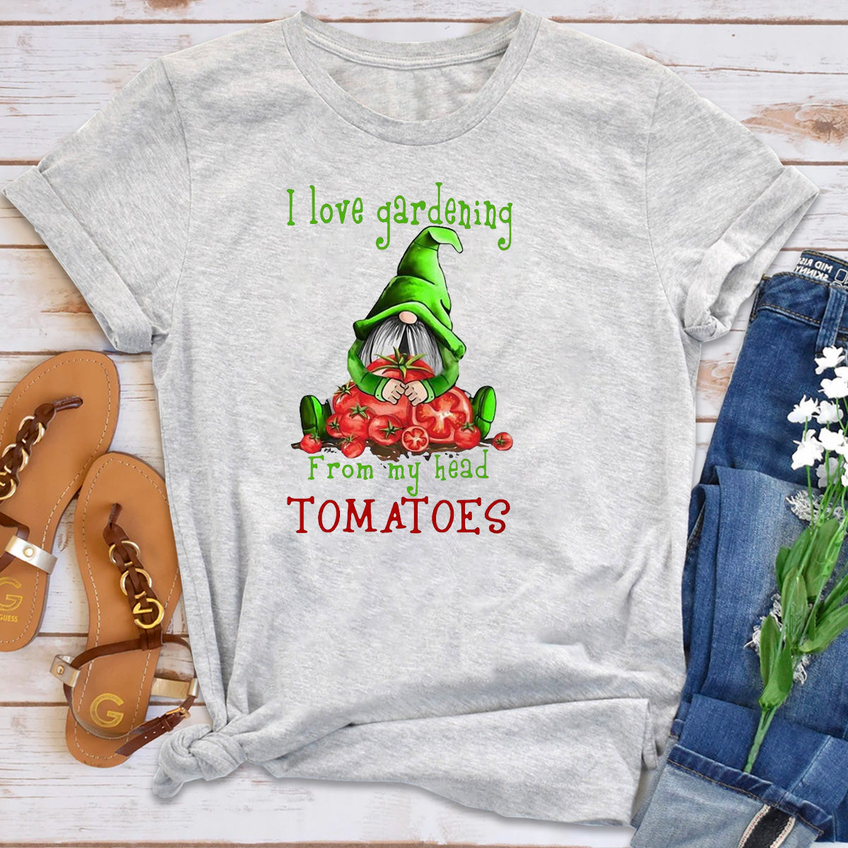 I Love Gardening From My Head Tomatoes T-Shirt