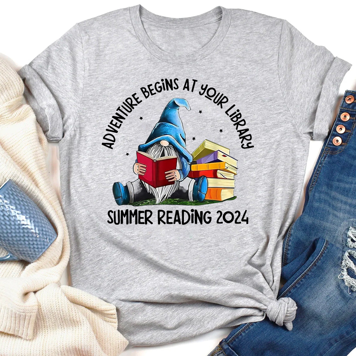 Adventure Begins At Your Library Summer Reading 2024 T-Shirt