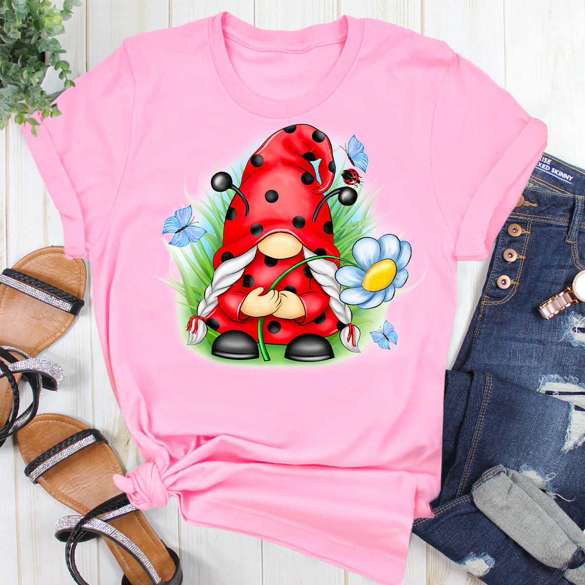 Summer Ladybug Gnome T-Shirt