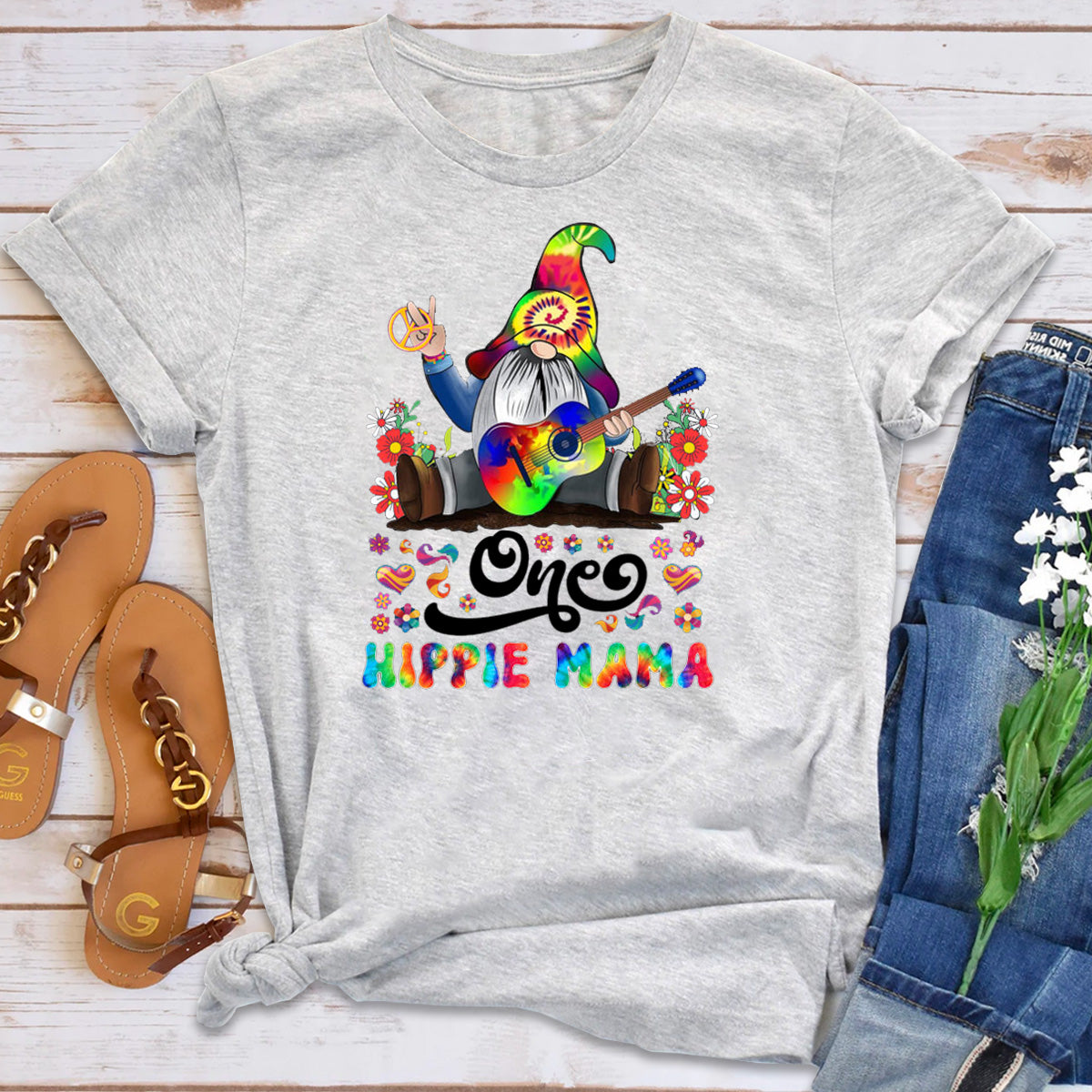 One Hippie Mama Gnome T-Shirt