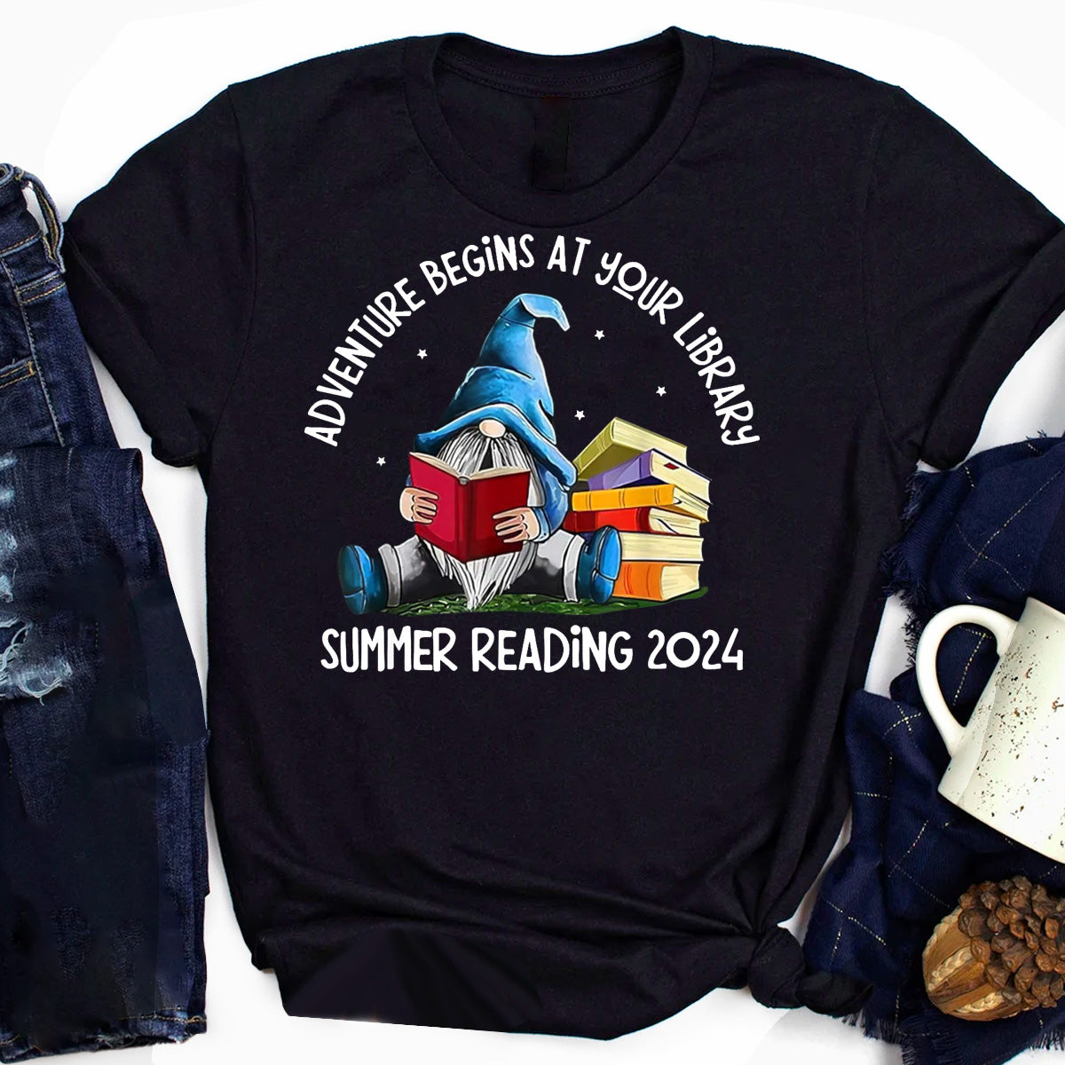 Adventure Begins At Your Library Summer Reading 2024 T-Shirt