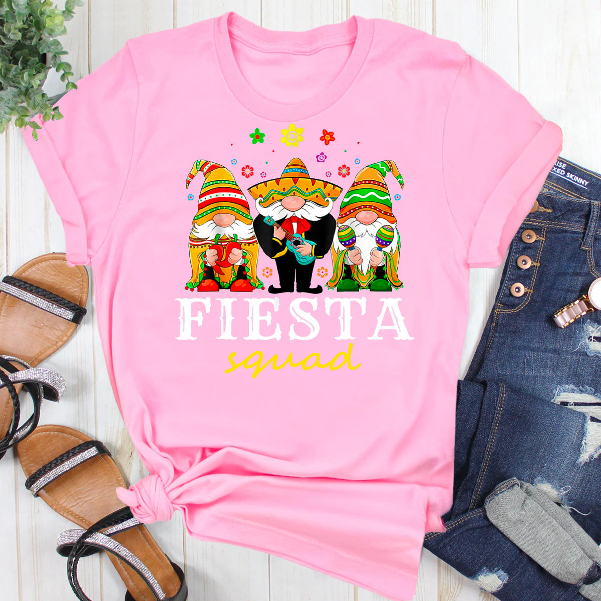 Mexican Cinco De Mayo Gnomes Fiesta Squad T-Shirt