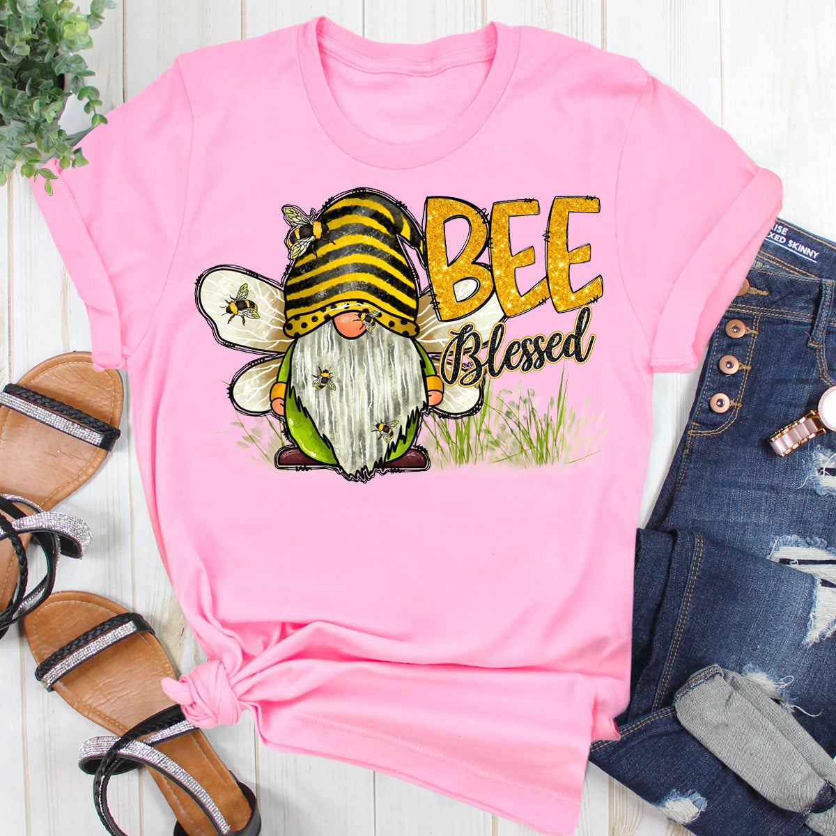 Bee Blessed Gnome T-Shirt