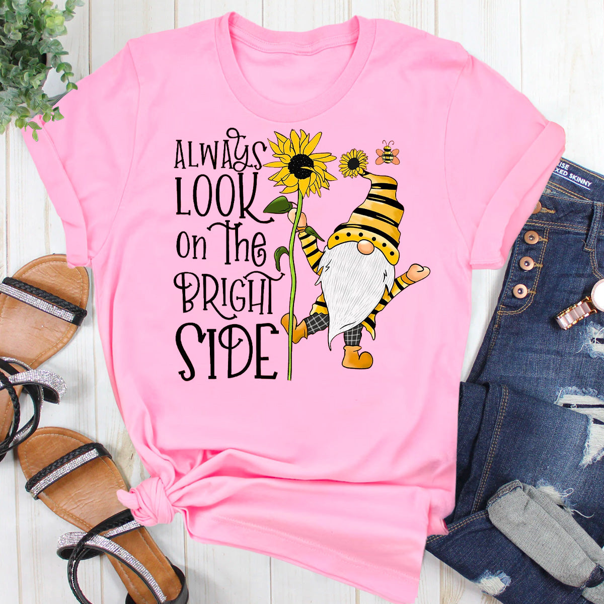 Always Look on the Bright Side Sunflower T-Shirt