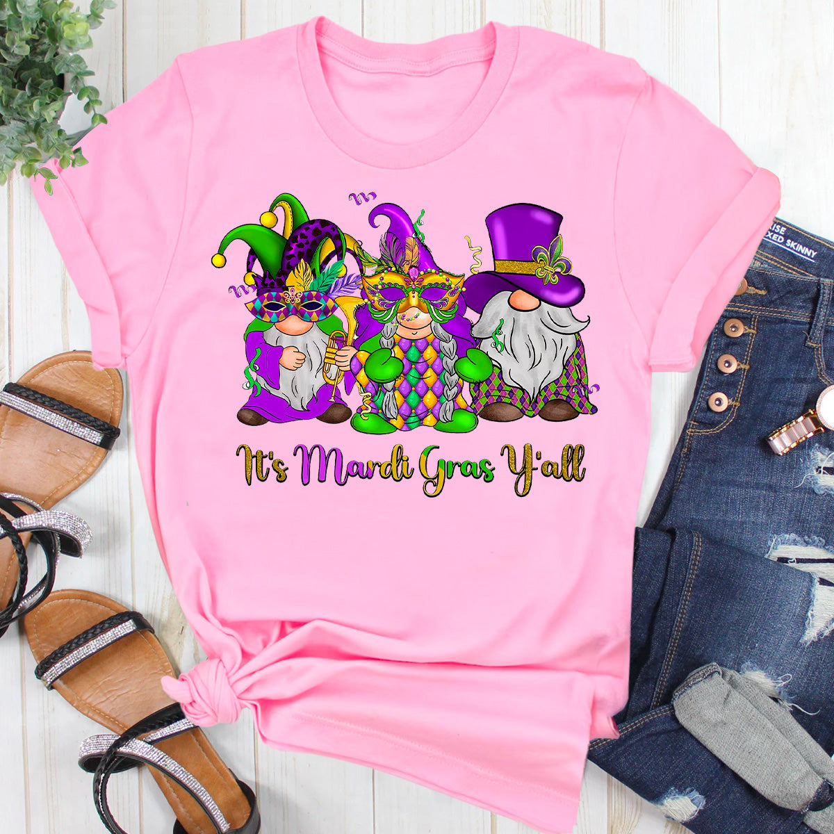 It's Mardi Gras Y'all Gnome T-Shirt