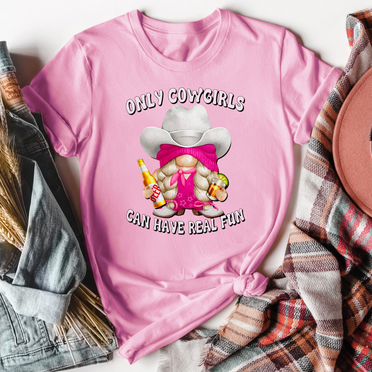 Only Cowgirls Can Have Real Fun Gnome T-Shirt