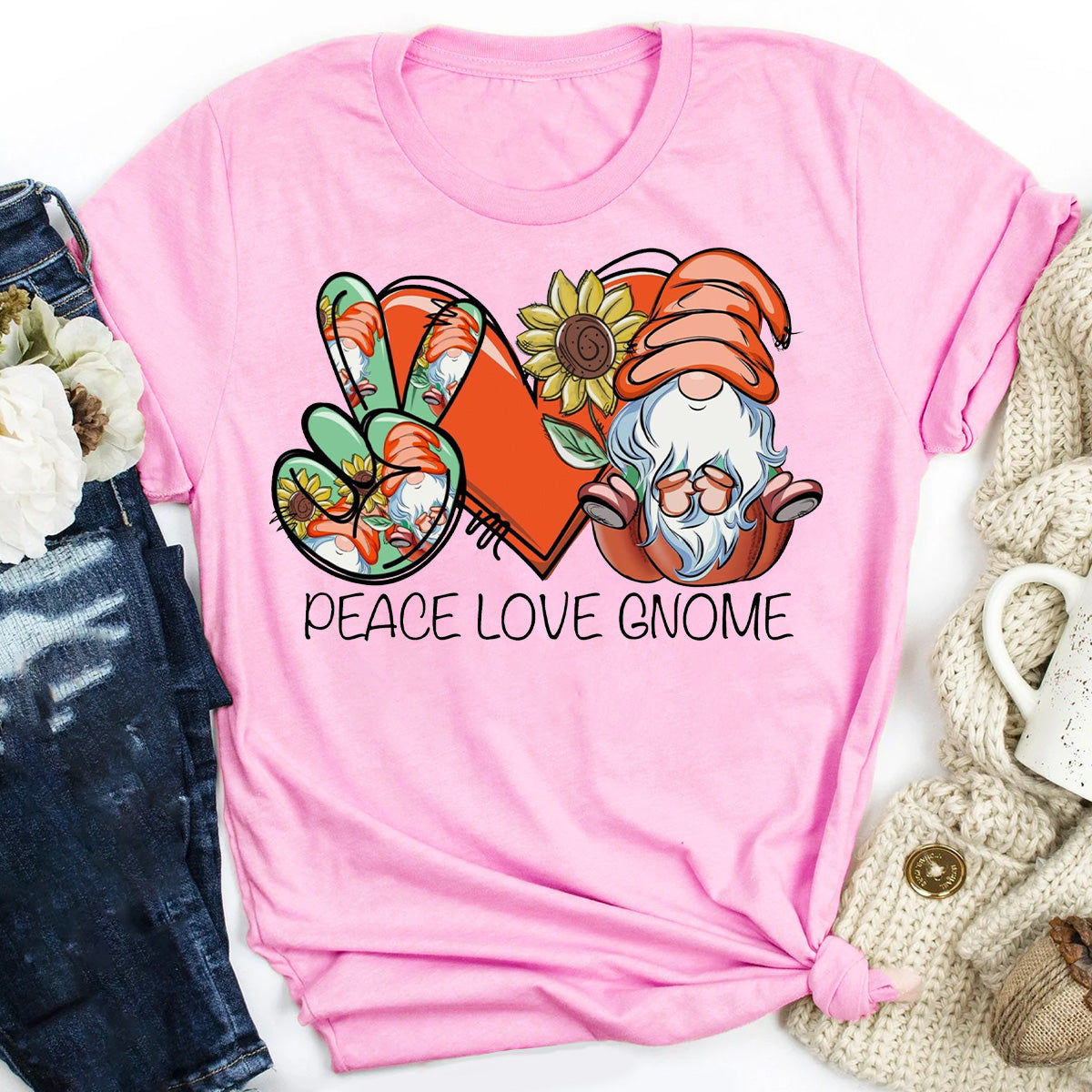 Peace Love Gnome T-Shirt