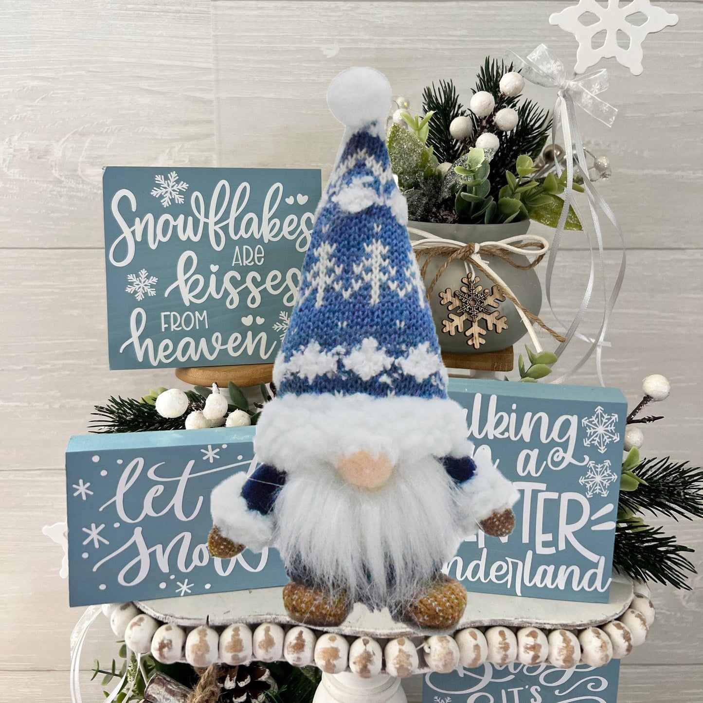 Blue Snowflake Gnome