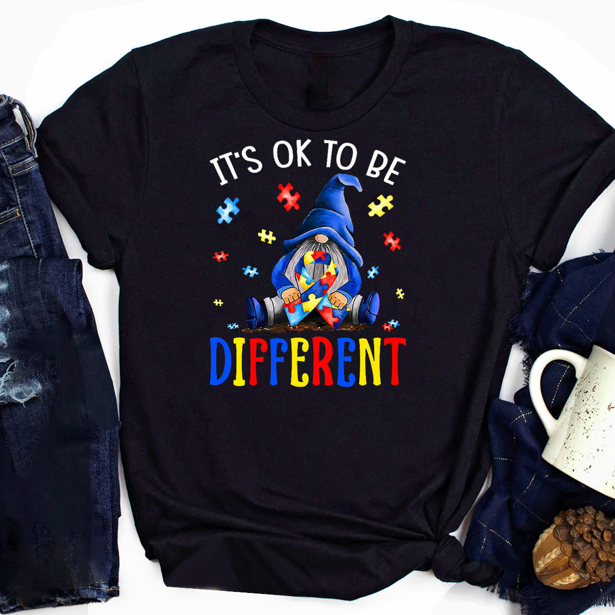 It's Ok To Be Different Autism Awareness T-Shirt