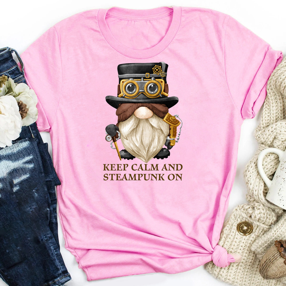 Keep Calm and Steampunk On T-Shirt