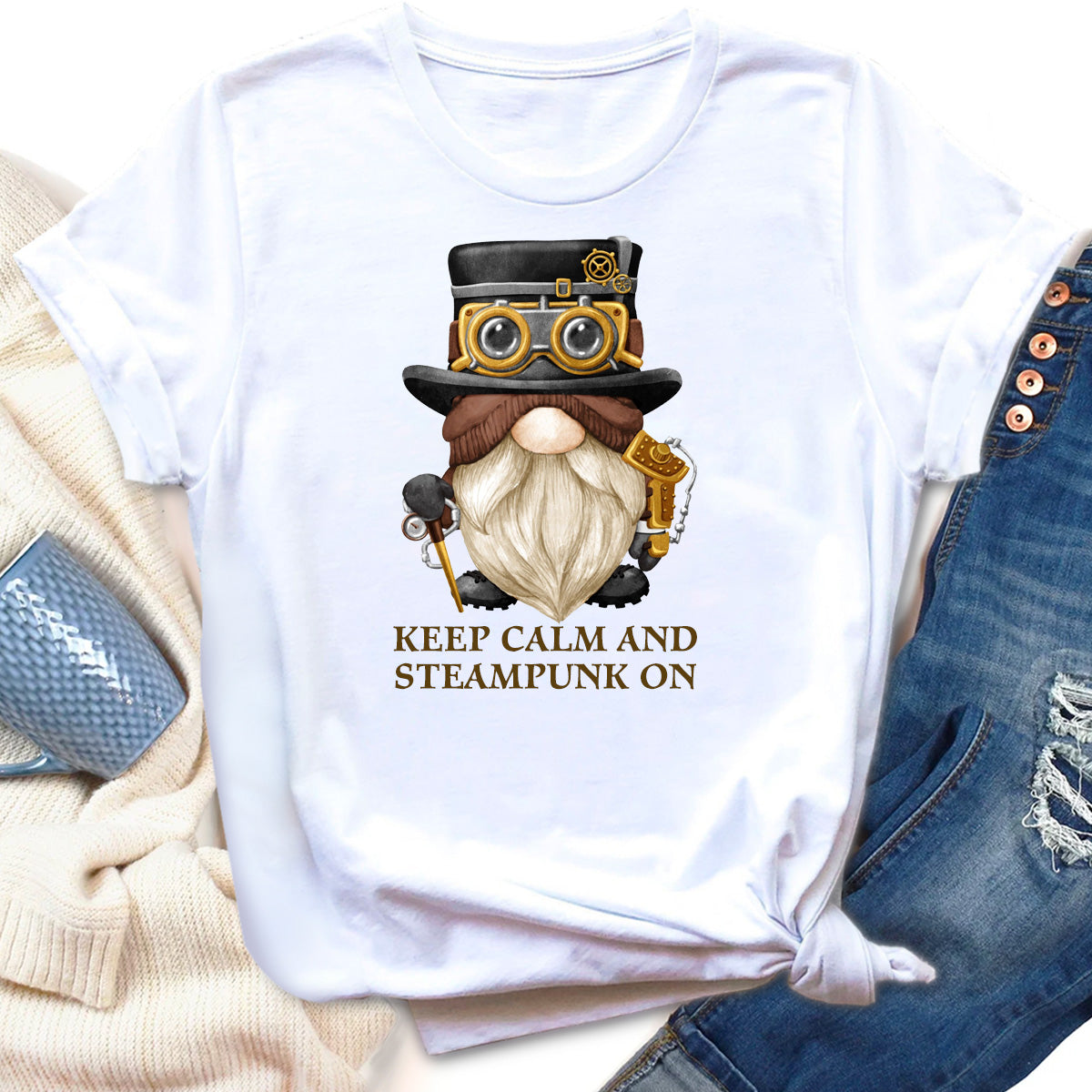 Keep Calm and Steampunk On T-Shirt