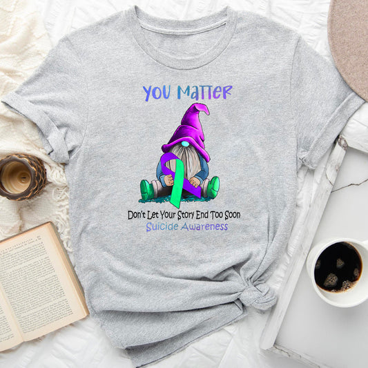 You Matter Gnome Heart Suicide Prevention Awareness T-Shirt