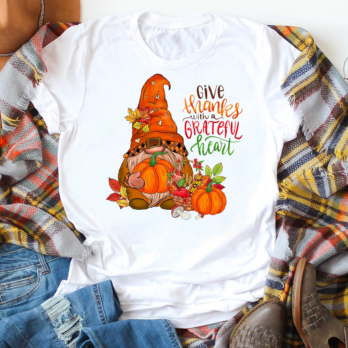 Give Thanks With A Grateful Heart T-Shirt